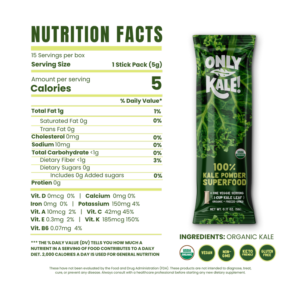 OnlyKale Nutrition Facts